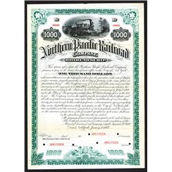 Northern Pacific Railway Co., Dividend Scrip, 1883 Specimen Bond.