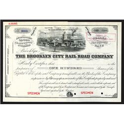 Brooklyn City Rail Road Co., 19xx (ca.1900 on an 1880's form) Specimen Stock Certificate.