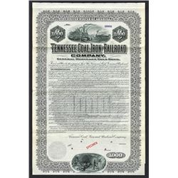 Tennessee Coal, Iron and Railroad Co., 1901 Specimen 5% Gold Coupon Bond.