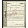 Image 1 : Southern Trans-Continental Railway Co., 1870 Scrip Stock.