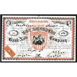 American Bank Note Company, 1868 Stock Certificate Rarity.