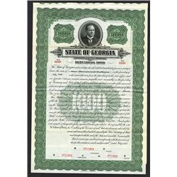 State of Georgia Specimen Bond.
