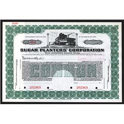 Sugar Planters' Corp., ca. 1917 Specimen Stock Certificate.