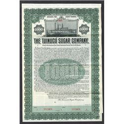 Tuinucu Sugar Co., 1907 Specimen 6% Gold Coupon Bond.
