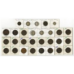 Selection of circulating coins, 1711-1900.