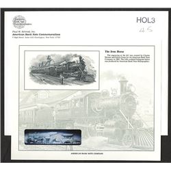 Souvenir Card. Hologram with steam train. 1993.