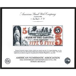 Souvenir Card. American Numismatic Association. Summer 1994.