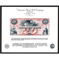 Souvenir Card. American Numismatic Association. 1993.