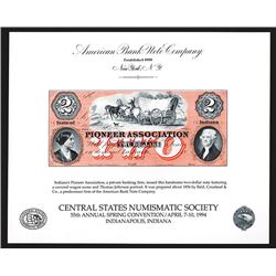 Souvenir Card. Central States Numismatic Society. 1994.