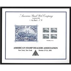 Souvenir Card. American Stamp Dealers Association. 1993.