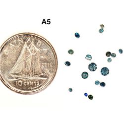 GENUINE BLUE DIAMOND GEMSTONES APPROX. 0.5CT.