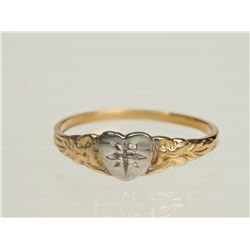 10KT GOLD DIAMOND BABY RING.