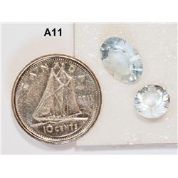 GENUINE LASER CUT AQUAMARINE GEMSTONES APPROX. 3.0CT.