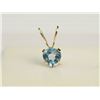 Image 1 : 14KT BLUE TOPAZ PENDANT