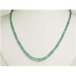 14KT GOLD CLASP EMERALD 63CT NECKLACE. REPLACEMENT VALUE: $1207.00