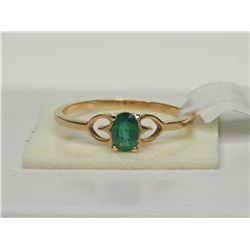 10KT GOLD EMERALD 0.22CT RING. REPLACEMENT VALUE: $500.00