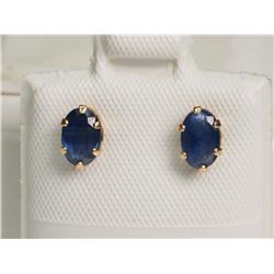 10KT GOLD SAPPHIRE 1.1CT EARRINGS. REPLACEMENT VALUE: $240.00