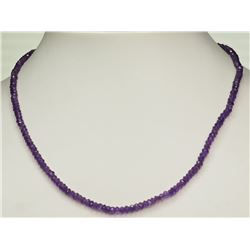 STERLING SILVER CLASP AMETHYST 18.50CT NECKLACE. REPLACEMENT VALUE: $400.00