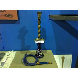 GLASS & BRASS TURKISH HOOKAH PIPE