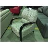 Image 1 : UPHOLSTERED GEOMETRIC PATTERN RECLINING ARM CHAIR