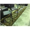 Image 2 : HAND KNOTTED PERSIAN AREA RUG RUNNER  EARTH TONES - GREEN, BEIGE & BLACK  APPROX.  3' X 12'