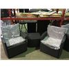 Image 1 : 3 PIECE PATIO LOUNGE SET - 2 CHAIRS & ONE SIDE TABLE