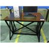 Image 2 : TWO TONE BROWN & BLACK  COMBINATION TABLE - COUNTER HEIGHT TABLE/FOLD DOWN HALL TABLE