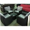 Image 1 : 6 PIECE PATIO LOUNGE SET - FOUR CHAIRS WITH CUSHIONS & 2 SIDE TABLES