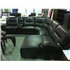 Image 1 : BROWN  LEATHER 6 PIECE SECTIONAL RECLINING SOFA SET