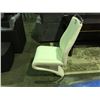 Image 2 : WHITE LEATHER UPHOLSTERED SIDE CHAIR