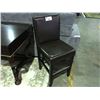 Image 1 : BROWN LEATHER UPHOLSTERED COUNTER HEIGHT SIDE CHAIR