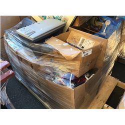 PALLET LOT OF ASSORTED MISCELLANEOUS HOUSE HOLD ITEMS - ( WINNING BIDDER TO REMOVE ENTIRE  CONTENTS