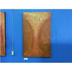 ORGINAL OIL ON CANVAS  ABSTRACT PAINTING "CHAMPAGNE SUPER NOVA" BY ARTIST PAUL STUART 2.5' X 4'