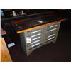 Image 1 : KENNEDY 9-DRAWER STEEL CABINET W/ WOOD TOP Dimensions 54" x 21" x 35"