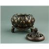 Image 2 : Chinese Bronze Lotus Censer with Cover Xuande Mark