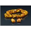 Image 1 : 3 Pieces Amber Necklace with Earrings Set