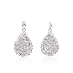 14KT White Gold 2.02 ctw Diamond Earrings