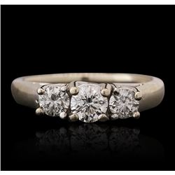 14KT White Gold 0.84 ctw Diamond Ring