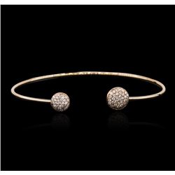 14KT Rose Gold 0.54 ctw Diamond Bangle Bracelet