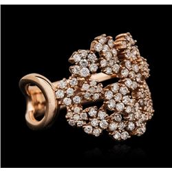 14KT Rose Gold 0.86 ctw Diamond Ring