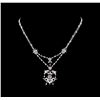 Image 1 : 2.60 ctw Diamond Necklace - 18KT White Gold