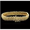 Image 2 : 14KT Yellow Gold 3.73 ctw Diamond Bracelet