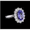 Image 1 : 14KT Two-Tone Gold 2.38 ctw Tanzanite and Diamond Ring