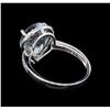 Image 3 : 4.13 ctw Aquamarine and Diamond Ring - 14KT White Gold