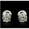Image 1 : 14KT White Gold 1.21 ctw Diamond Solitaire Earrings