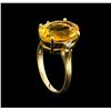 Image 4 : 5.44 ctw Citrine and Diamond Ring - 14KT Yellow Gold