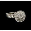 Image 1 : 14KT White Gold 3.35 ctw Diamond Ring
