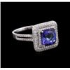 Image 1 : 2.73 ctw Tanzanite and Diamond Ring - 14KT White Gold