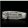 Image 1 : 18KT White Gold 1.58 ctw Diamond Ring