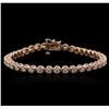 Image 1 : 14KT Rose Gold 3.28 ctw Diamond Tennis Bracelet
